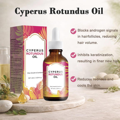 Cyperus Rotundus Oil, Natural for Reducing Body Hair Growth, Cyperus Rotundus Oil for Hair Removal, Reduces Unwanted Hair Growth, Reducing Body Hair Growth, Shrink Pores 2.02 Fl Oz (Pack of 1)