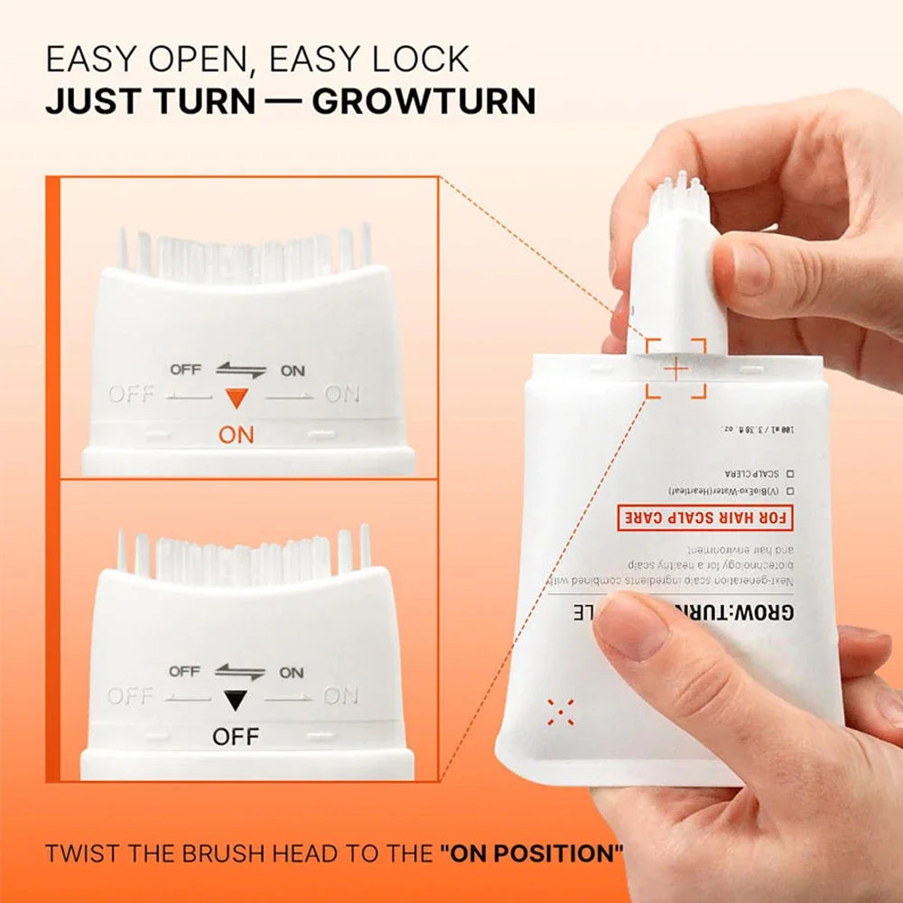 100ml Scalp Revitalizing Serum With Massage Brush Anti Hair Loss Regrowth Essence Oil Control Non-Greasy Hair Care Liquid