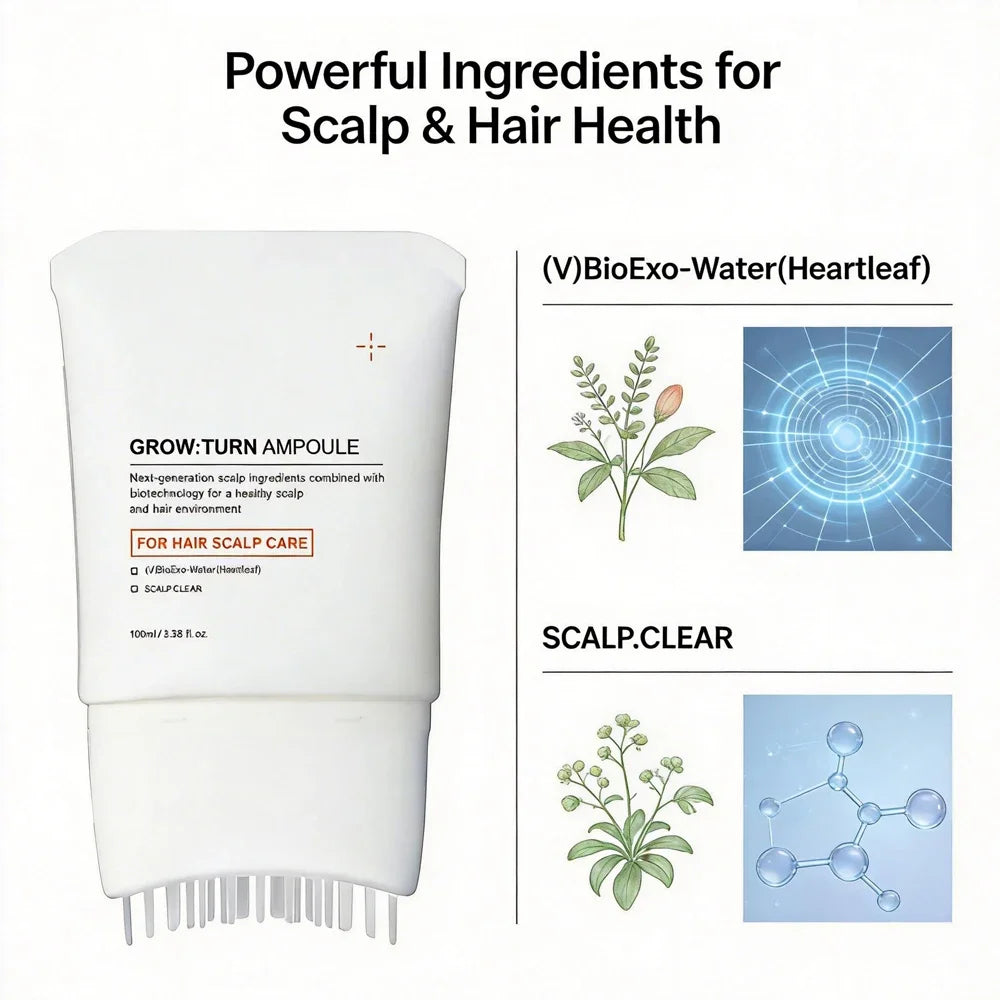 100ml Scalp Revitalizing Serum With Massage Brush Anti Hair Loss Regrowth Essence Oil Control Non-Greasy Hair Care Liquid